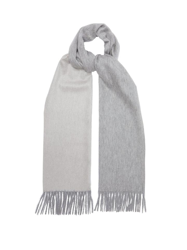 Begg & Co. Geometric Two-tone Cashmere Scarf