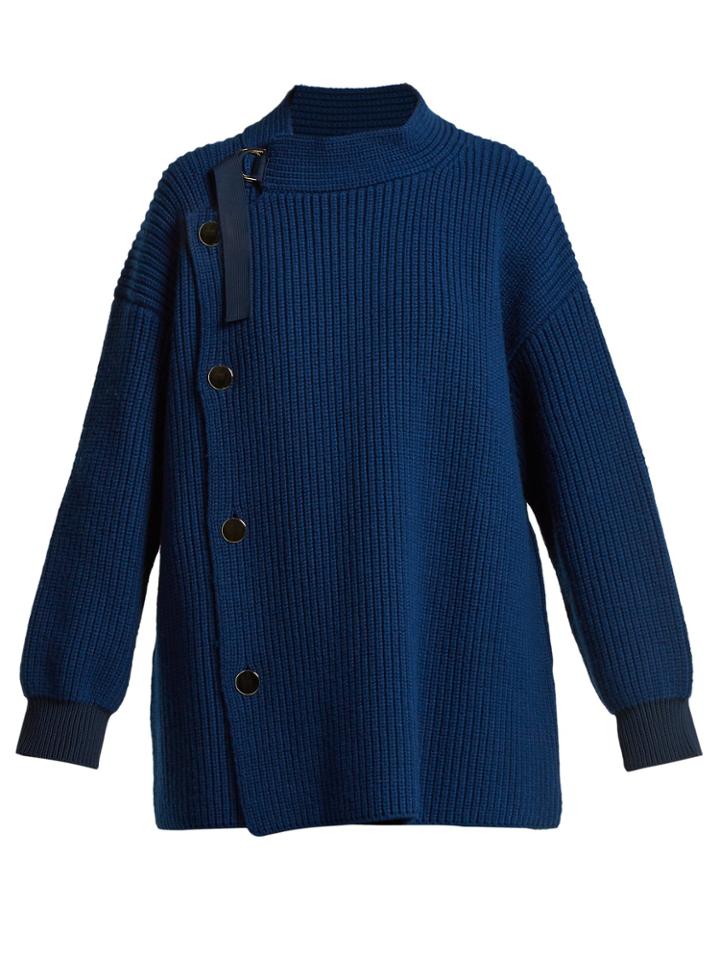 Stella Mccartney Ribbed-knit Wool Cardigan