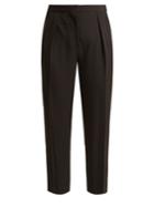 See By Chloé Mid-rise Straight-leg Cropped Crepe Trousers