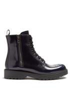Prada Lace-up Leather Brogue Ankle Boots