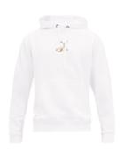 Matchesfashion.com Burberry - Deer Print Cotton Hooded Sweatshirt - Mens - White