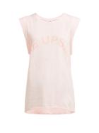 Matchesfashion.com The Upside - Issy Logo Printed Cotton Jersey Tank Top - Womens - Light Pink