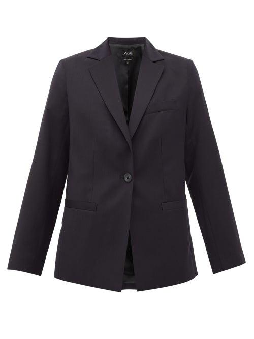 Matchesfashion.com A.p.c. - Savannah Tailored Wool Jacket - Womens - Navy