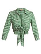 Adriana Degreas Striped Tie-front Cover-up
