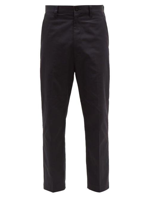 Junya Watanabe - Tailored Cotton-gabardine Trousers - Mens - Navy