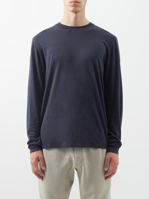 Tom Ford - Lyocell-blend Jersey T-shirt - Mens - Navy