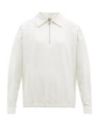 Ladies Rtw Totme - Quarter-zip Twill Top - Womens - Ivory