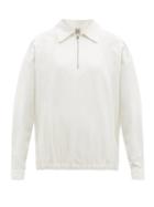 Ladies Rtw Totme - Quarter-zip Twill Top - Womens - Ivory