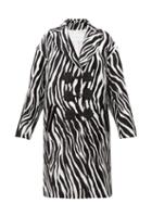 Matchesfashion.com Andrew Gn - Zebra Jacquard Evening Coat - Womens - White Black