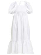Matchesfashion.com Cecilie Bahnsen - Mary Lou Cotton Poplin Midi Dress - Womens - White