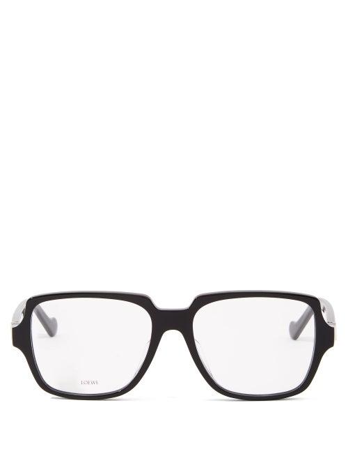 Matchesfashion.com Loewe - Square Acetate Glasses - Mens - Black