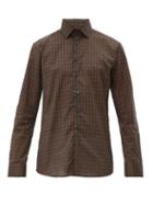 Matchesfashion.com Etro - Diamond Print Cotton Poplin Shirt - Mens - Blue Multi