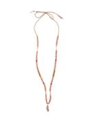 Matchesfashion.com Musa By Bobbie - Diamond, Ruby & 14kt Rose-gold Charm Necklace - Womens - Pink