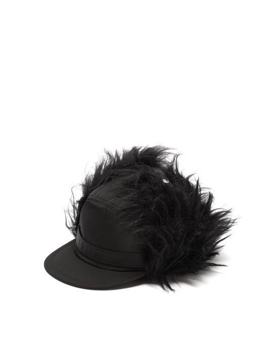 Matchesfashion.com Prada - Nylon And Mohair Baseball Cap - Womens - Black
