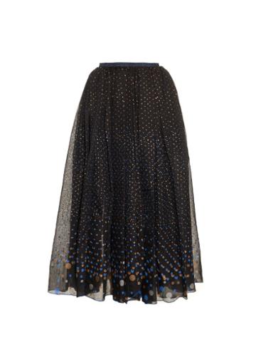 Thierry Colson Grisette Polka-dot Midi Skirt