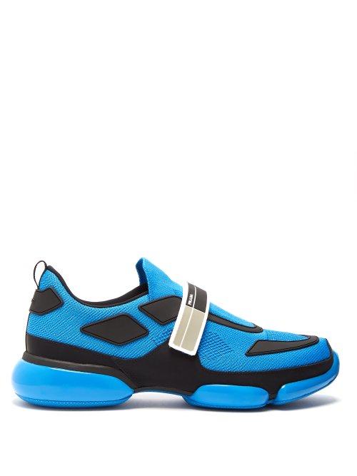 Matchesfashion.com Prada - Cloudbust Knit Trainers - Mens - Blue