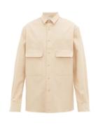 Matchesfashion.com Raey - Chest Pocket Brushed Cotton Twill Shirt - Mens - Light Brown