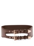 Matchesfashion.com Gabriela Hearst - Minerva Double-buckle Leather Waist Belt - Womens - Burgundy