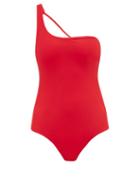 Matchesfashion.com Jade Swim - Apex One-shoulder Swimsuit - Womens - Red