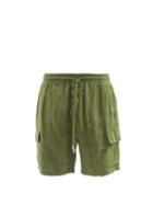 Mens Rtw Vilebrequin - Baie Patch-pocket Linen Shorts - Mens - Khaki