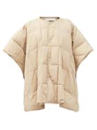 Matchesfashion.com Jil Sander - Quilted Recycled-ripstop Down Cape - Womens - Beige
