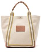Matchesfashion.com Anya Hindmarch - Pont Leather-trimmed Canvas Tote Bag - Womens - Beige Multi