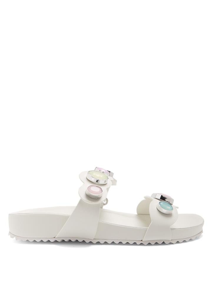 Sophia Webster Becky Gem Embellished Leather Slides