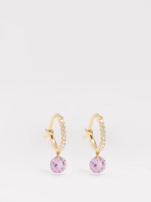 Raphaele Canot - Set Free Diamond, Sapphire & 18kt Gold Earrings - Womens - Pink Multi