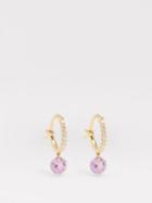 Raphaele Canot - Set Free Diamond, Sapphire & 18kt Gold Earrings - Womens - Pink Multi