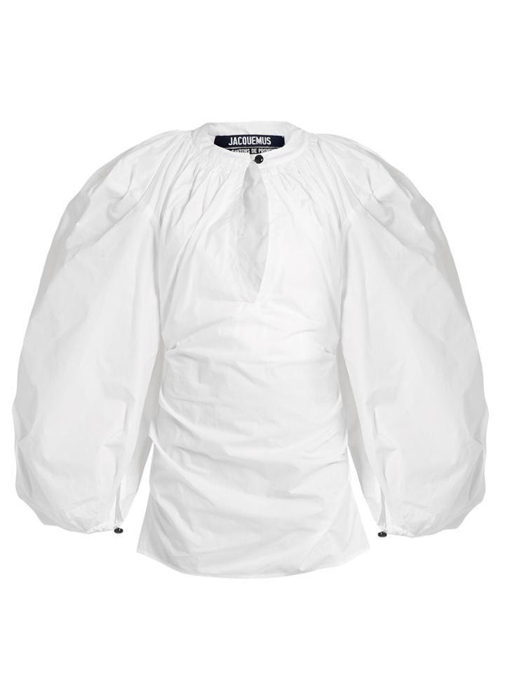 Jacquemus Balloon-sleeve Cotton Mini Dress