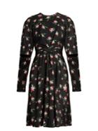 Preen By Thornton Bregazzi Aaron Daffodil-print Gathered Crepe Dress