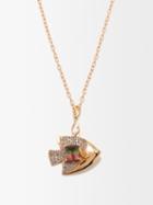 Daniela Villegas - Amathaunta Tourmaline & 18kt Gold Necklace - Womens - Gold Multi