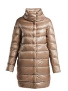 Matchesfashion.com Herno - Dora Mid Length Light Weight Down Jacket - Womens - Beige