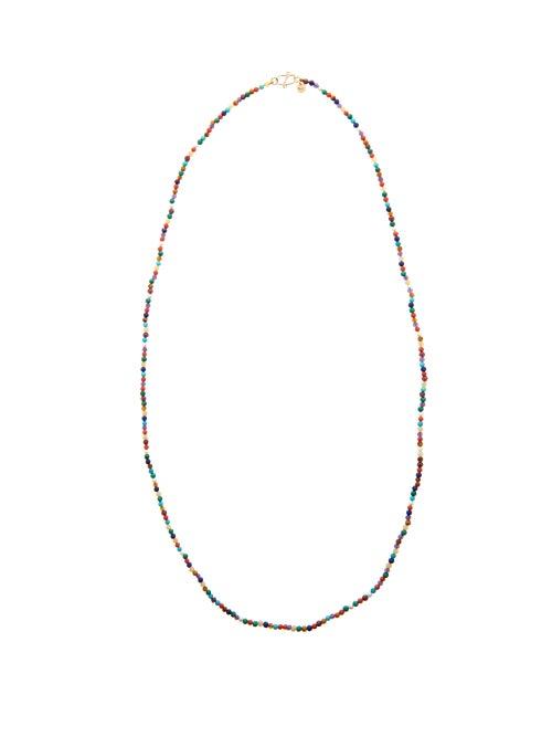 Matchesfashion.com Rosa De La Cruz - Beaded 18kt Gold Necklace - Womens - Multi