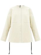 Matchesfashion.com Sara Lanzi - Side Tie Cotton Twill Shirt Jacket - Womens - Ivory