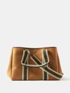 Rue De Verneuil - Traversee M Leather-trim Flannel Tote Bag - Womens - Tan Multi