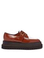 Matchesfashion.com No. 21 - Raised Sole Monk Strap Leather Shoes - Womens - Tan White
