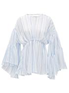 Matchesfashion.com Romance Was Born - Louis Stripe-print Voile Blouse - Womens - Blue White