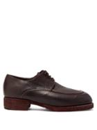 Matchesfashion.com Guidi - Bison Grained-leather Derby Shoes - Mens - Dark Brown