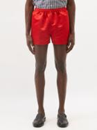 Molly Goddard - Ciaran Satin Shorts - Mens - Red
