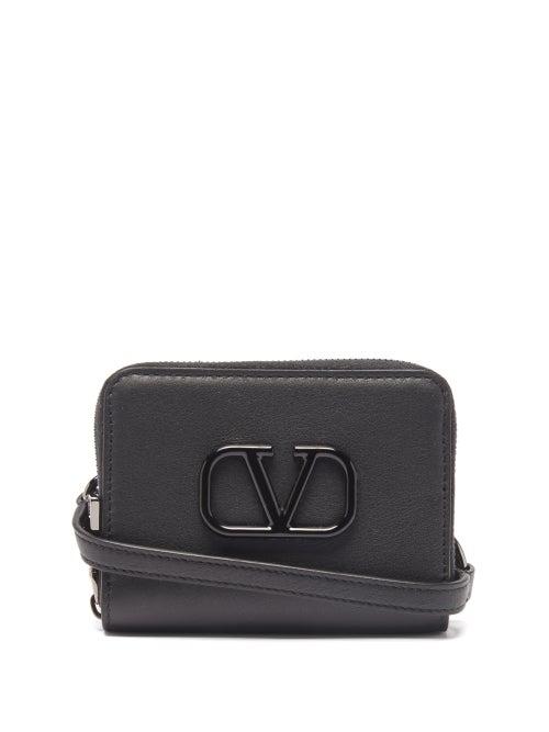 Valentino Garavani - Leather Cross-body Wallet - Mens - Black