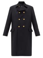 Matchesfashion.com Connolly - Double-breasted Wool Military Coat - Womens - Navy