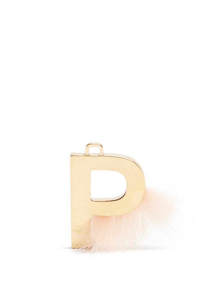 Fendi Abclick Letter 'p' Key Charm