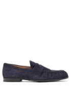 Matchesfashion.com Tod's - Amalfi Penny-strap Suede Loafers - Mens - Navy