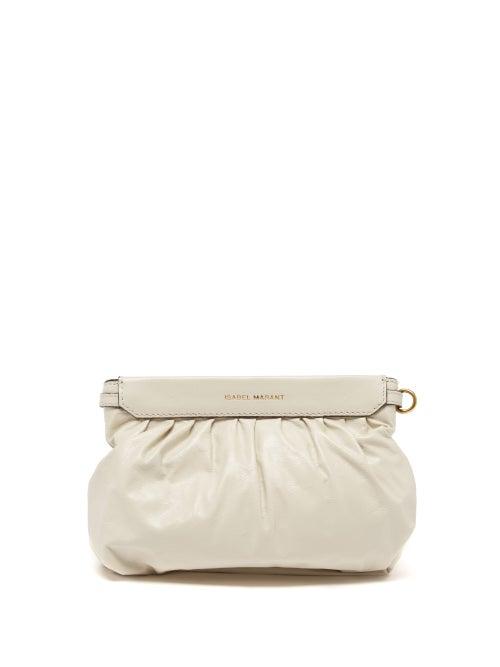 Isabel Marant - Miniluz Leather Clutch - Womens - Light Grey