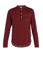 Matchesfashion.com Oliver Spencer - Swanfield Cotton Jersey Henley T Shirt - Mens - Red