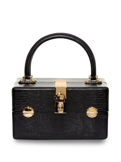 Dolce & Gabbana Dolce Vanity Lizard-effect Leather Bag