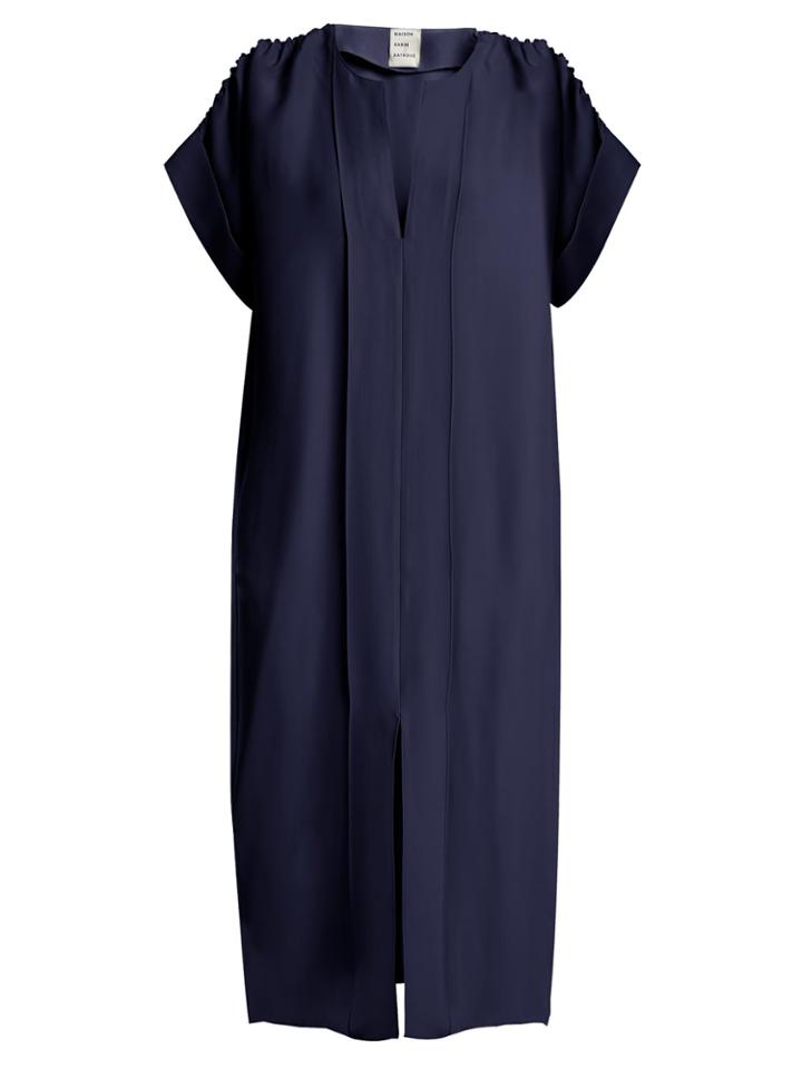 Maison Rabih Kayrouz Ruched-shoulder Midi Dress