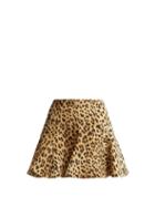 Matchesfashion.com Valentino - Flared Leopard Print Mini Skirt - Womens - Leopard
