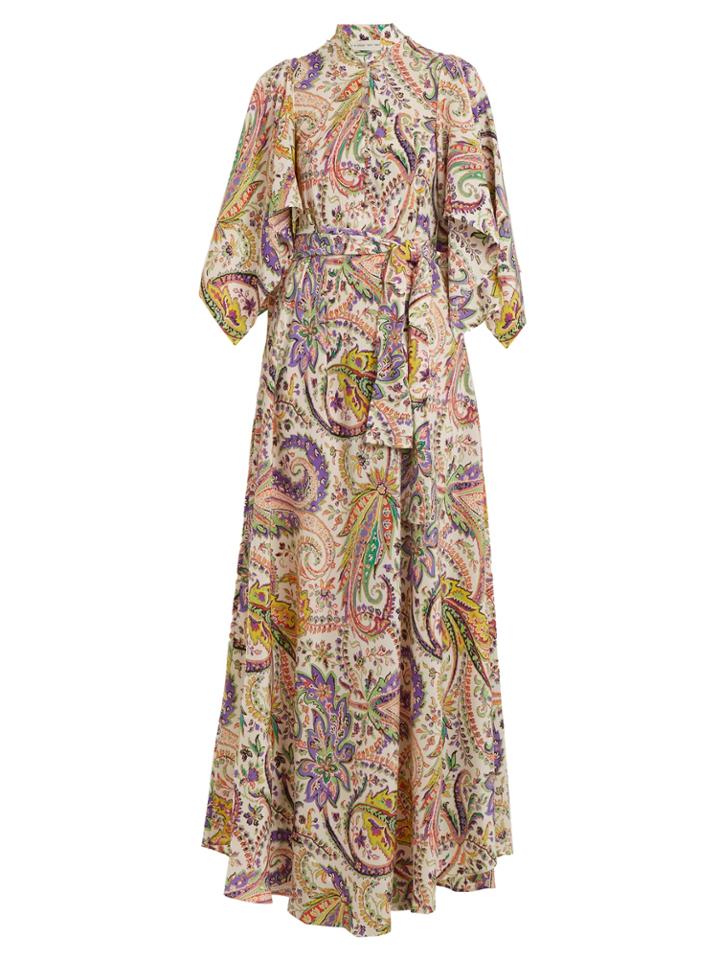 Etro Marte Silk Crepe De Chine Gown